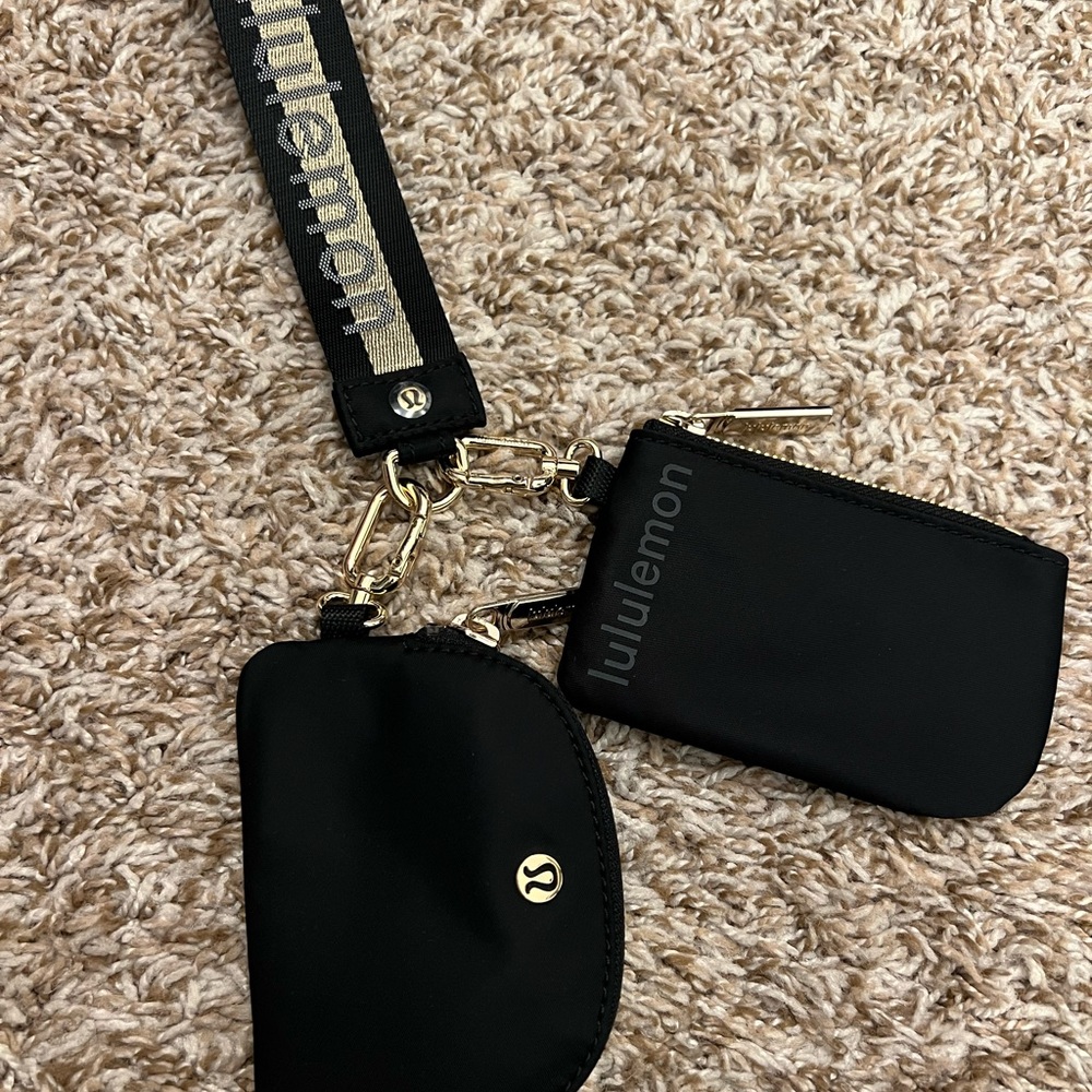 lululemon athletica Black Clutch and Wristlet Set